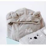 Hooded Bathrobe - Grey